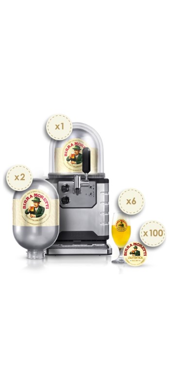 Blade Maschine Starter Kit mit 2 Moretti Blade, Gläser, Bierdeckel