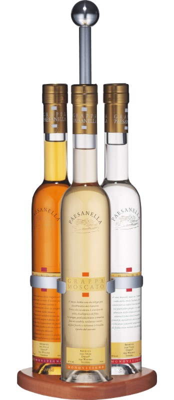 Grappa Ständer Paesanella für 3 Flaschen (Preis ohne Flaschen)